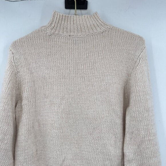 Ann Taylor Women's Long Sleeve Fringe Ribbed Turtleneck Sweater Women's M - Picture 5 of 10